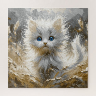 Precious White Kitten Jigsaw Puzzle