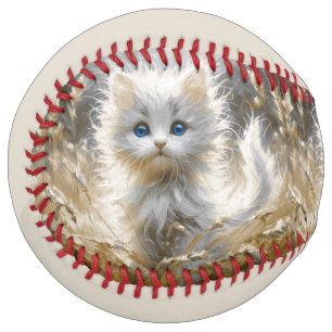 Precious White Kitten  Softball