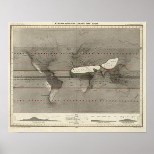 Precipitation World Map Poster