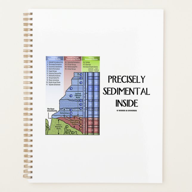 Precisely Sedimental Inside Grand Canyon Rocks Planner (Front)