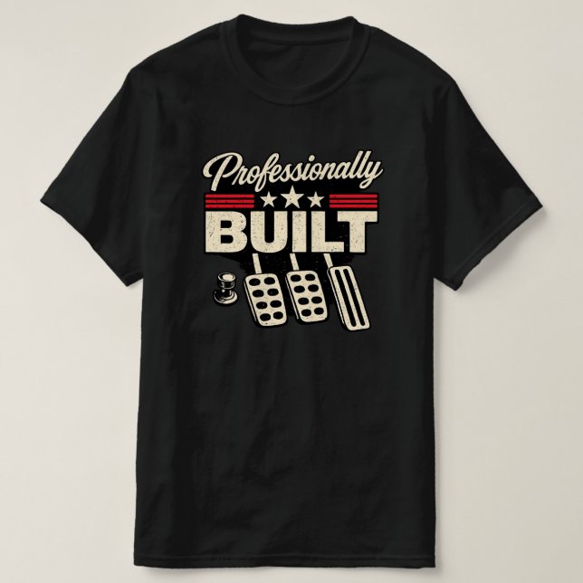 Precision Built Retro Mechanic Shirt Design, Vinta (Design Front)