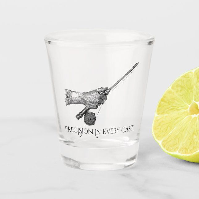 Precision In Every cast Shot Glass (Front)