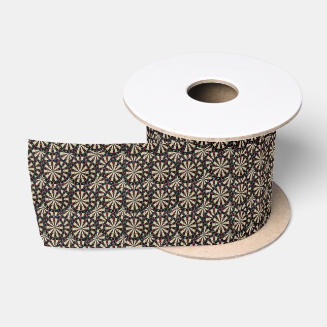 "Precision in Layers: The Art of Stacked Bullseyes Satin Ribbon (Spool)