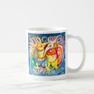 Precolumbian birds coffee mug