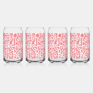 PRECTICE MAKE  BETTER IN PINK COLOUR Drinkware se Can Glass