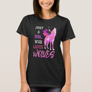 Predator Animal Howling Wolf Women Girls Colourful T-Shirt