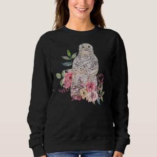 Predator Bird Forest Animal Roses Flowers Owl 1 Sweatshirt