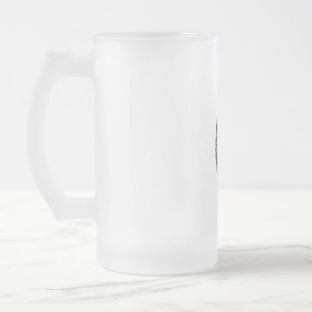 Predator Profile Pint Frosted Glass Beer Mug (Left)