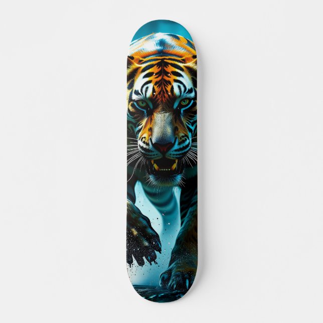 Predator Tiger Skateboard Splashing (Front)