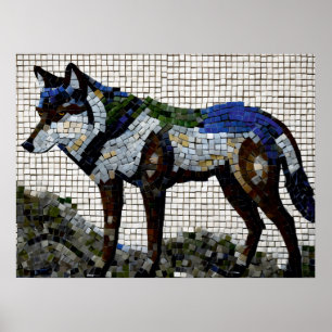Predator's Palette: Wolf Mosaic Poster