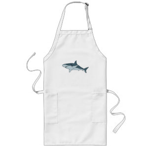 Predatory shark long apron