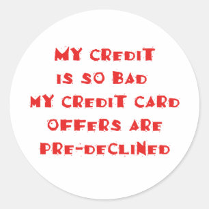 Predeclined Classic Round Sticker