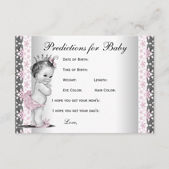 Predictions & Advice for Parents Baby Shower (Front)