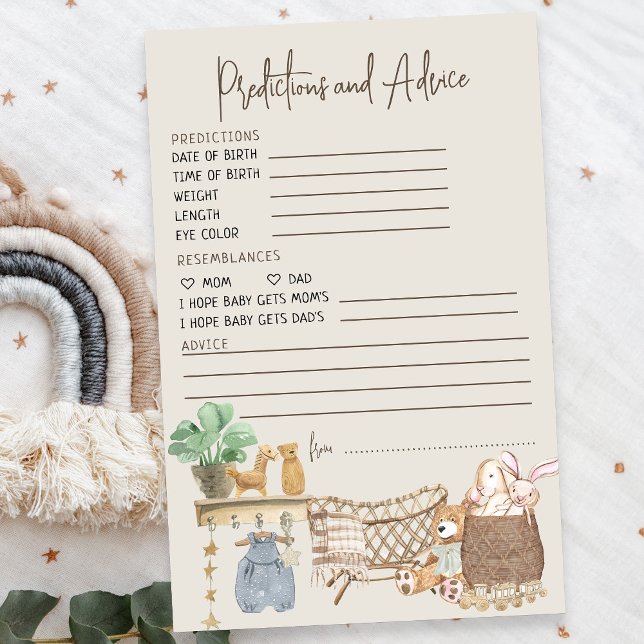 Predictions and Advice Boho Nursery Baby Shower (Predictions and Advice Baby Shower activity - from my Boho Baby Nursery Collection)