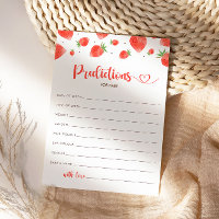 Predictions For Baby Card, Berry Sweet Baby Shower