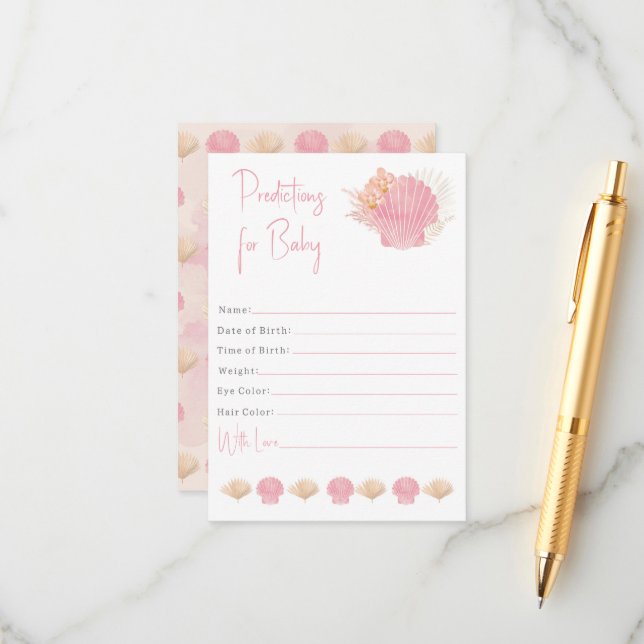 Predictions for baby Girl Enclosure Card (Front/Back In Situ)