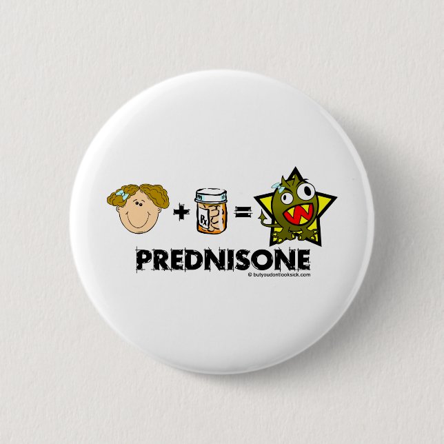 Prednisone Monster 6 Cm Round Badge (Front)