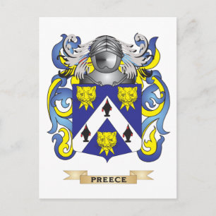 Preece Coat of Arms (Family Crest) Postcard