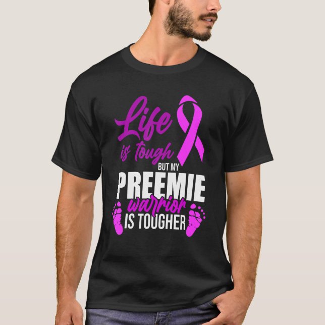 Preemie Warrior Premature Birth Awareness Month Gr T-Shirt (Front)