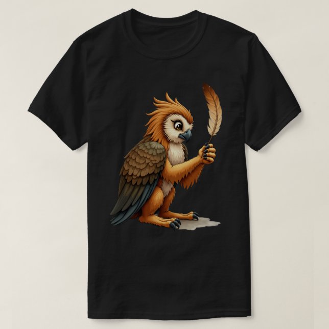 Preening Gryphon T-Shirt (Design Front)