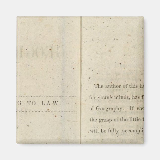 Preface Geographical reader for Dixie children Magnet (Front)