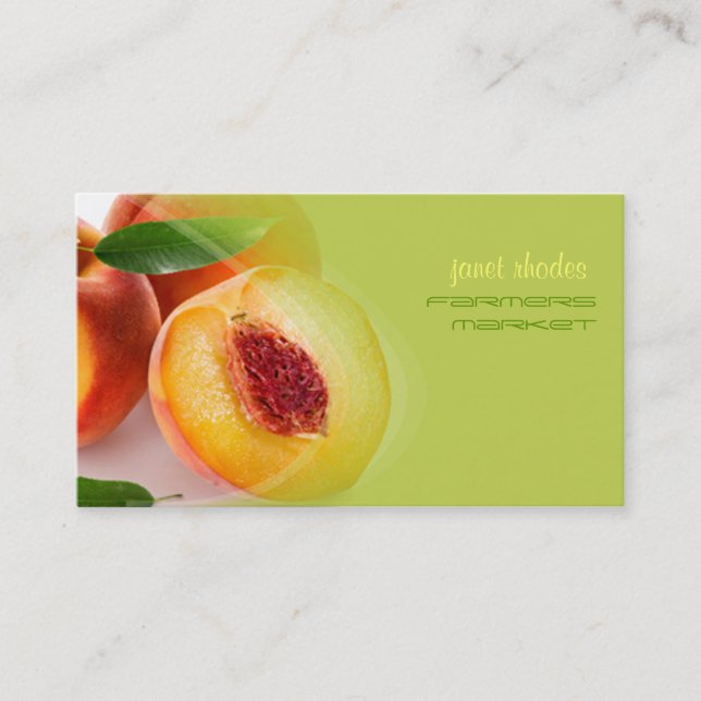 Prefectly fresh peaches business card (Front)
