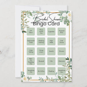 Prefilled Minimalist Baby Shower Bingo Cards