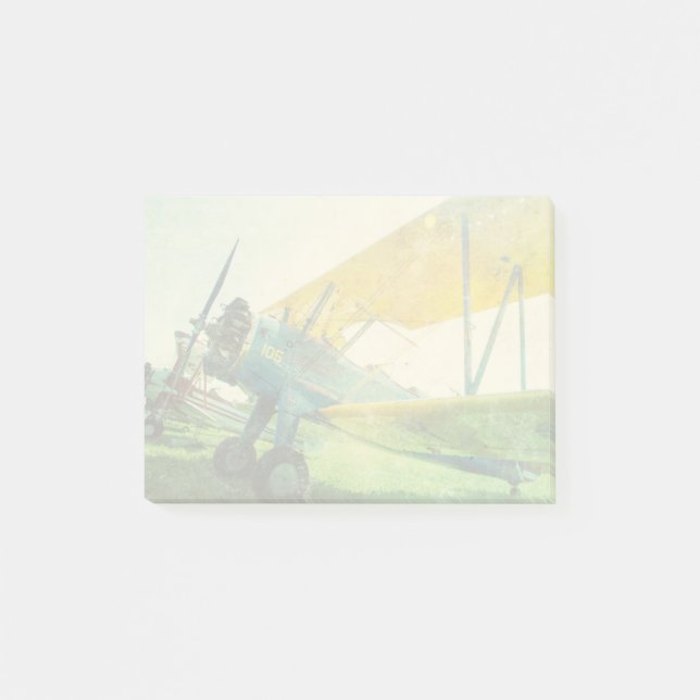 Preflight Biplane Antique Aeroplane Post-it Notes (Front)