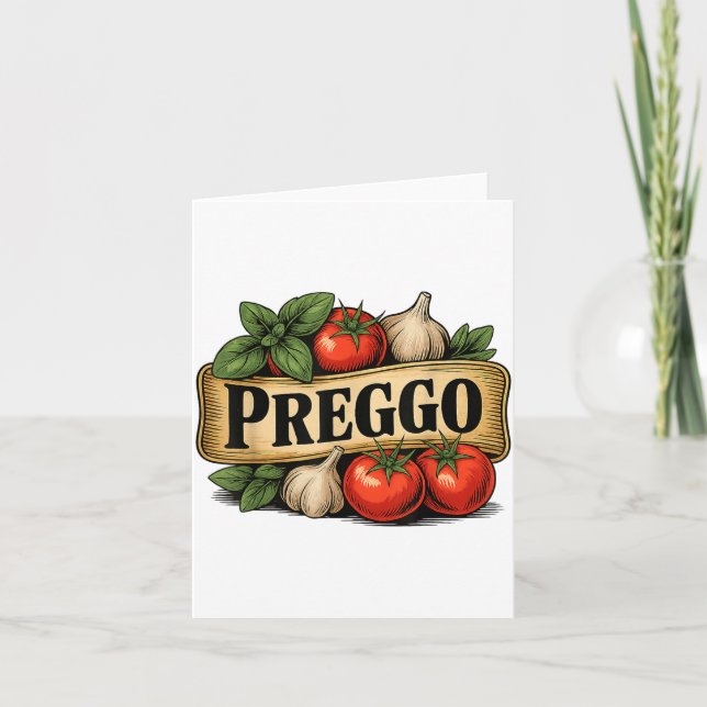Preggo Costume Pregnancy Announcement Prego Pasta  (Front)
