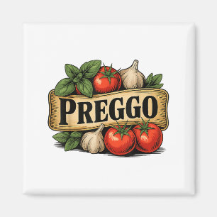 Preggo Costume Pregnancy Announcement Prego Pasta  Magnet
