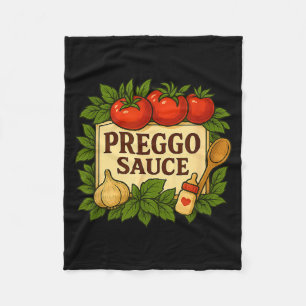 Preggo Sauce Costume Funny Pregnancy Announcement Fleece Blanket