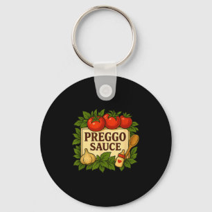 Preggo Sauce Costume Funny Pregnancy Announcement Key Ring