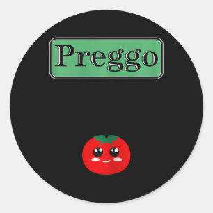 Preggo Sauce Funny Maternity Halloween Costume Tom Classic Round Sticker