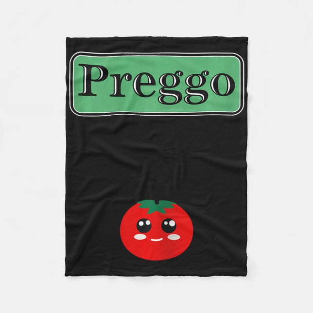Preggo Sauce Funny Maternity Halloween Costume Tom Fleece Blanket (Front)