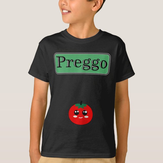 Preggo Sauce Funny Maternity Halloween Costume Tom T-Shirt (Front)