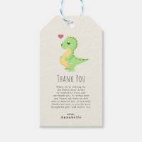 Preggosaurus Cute Dinosaur Baby Shower Thank You 