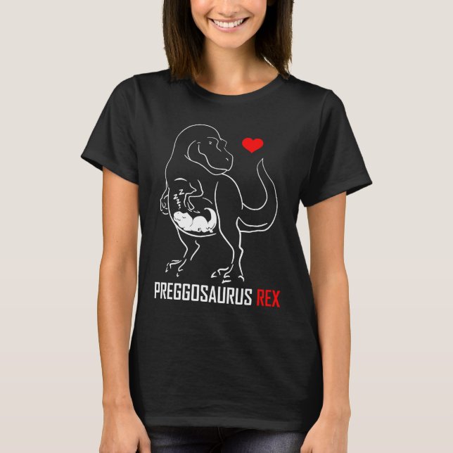 Preggosaurus Halloween Pregnancy Mum Dinosaur Gift T-Shirt (Front)