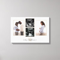 Pregnancy 4 photo Collage Monogram Initial