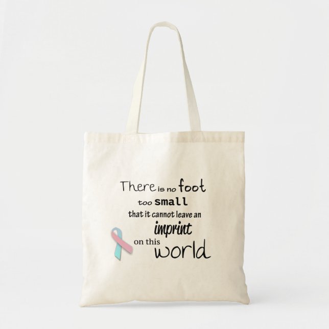 Pregnancy and infant loss awareness tote bag (Front)