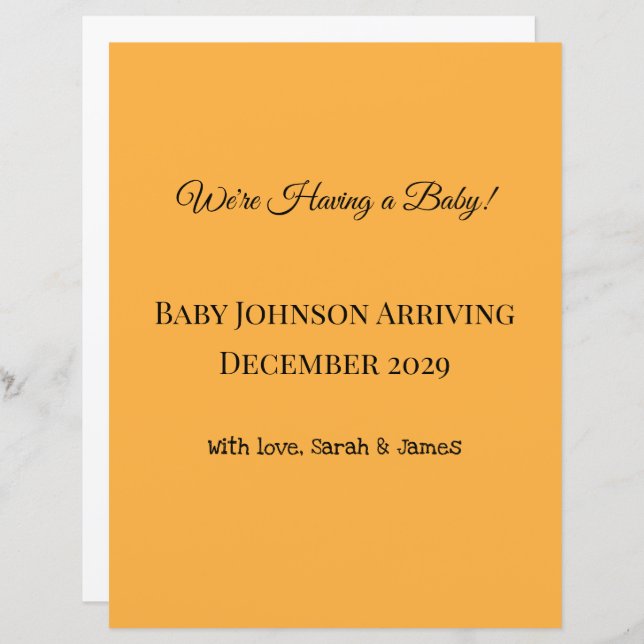 pregnancy announcement! (Front/Back)