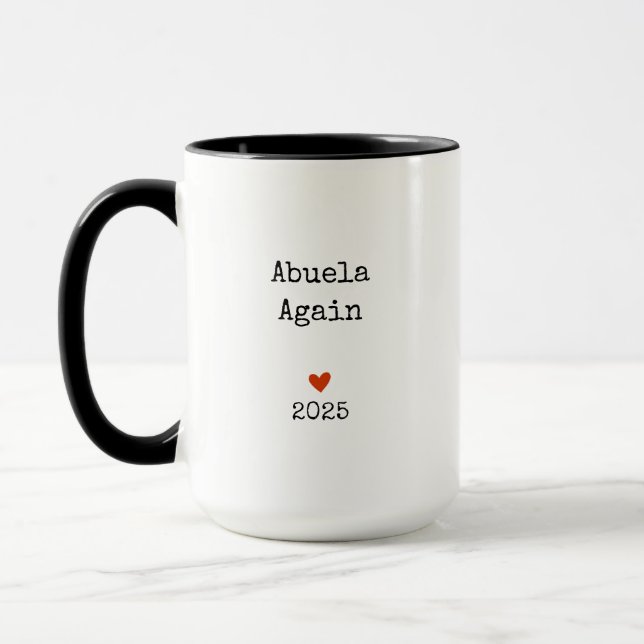 Pregnancy Announcement Abuelo and Abuela Again 2nd Mug (Left)