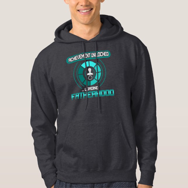 Pregnancy Announcement Achievement Unlocked Hoodie (Front)