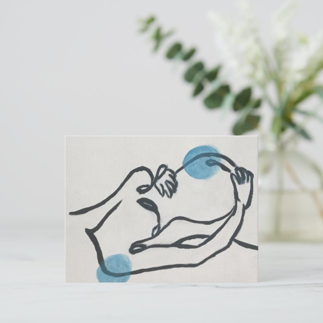 Pregnancy Announcement Baby Boy Postcard (Standing Front)