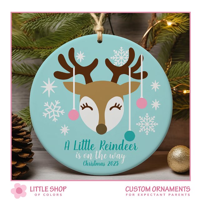 Pregnancy Announcement Baby Customisable Photo Ceramic Tree Decoration (Creator Uploaded)