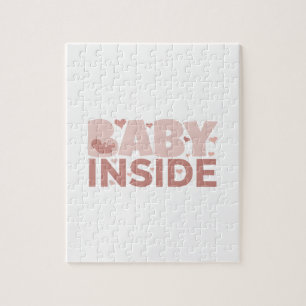 Pregnancy Announcement Baby Inside Fetus pregnant Jigsaw Puzzle