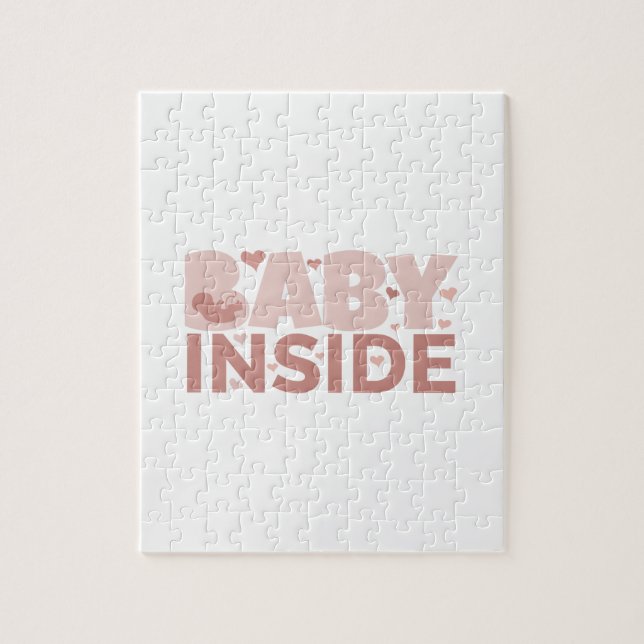 Pregnancy Announcement Baby Inside Foetus pregnant Jigsaw Puzzle (Vertical)