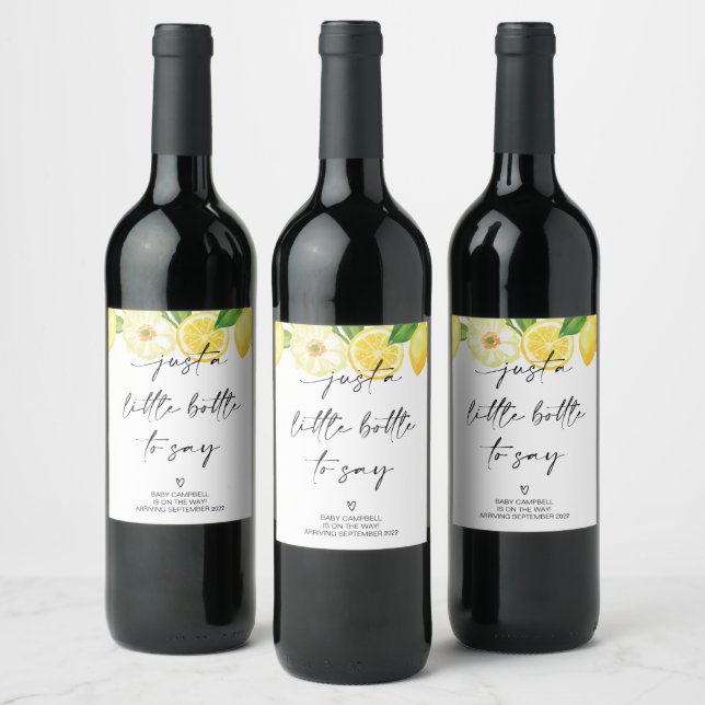 Pregnancy Announcement Baby Reveal Mom to Be Wine Label (Bottles)