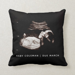 Pregnancy Announcement Baby Sonogram Photo Cushion