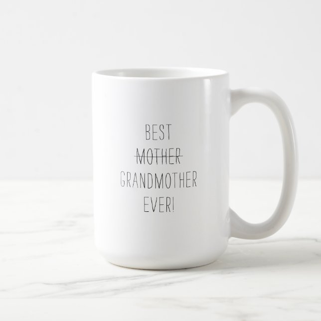 Pregnancy Announcement Best Mother Grandmother Coffee Mug (Right)