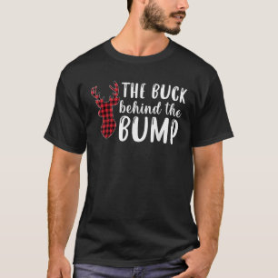 Pregnancy Announcement Buck Behind The Bump Funny  T-Shirt